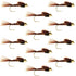 Barbless Bead Head Pheasant Tail Nymph Fly 1 Dozen Flies Hook Size 14