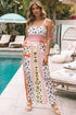 Wide Leg Color Block Jumpsuit