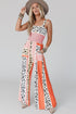 Wide Leg Color Block Jumpsuit