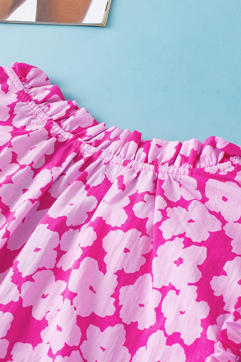 Pretty Pink Flower Print Top