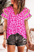 Pretty Pink Flower Print Top