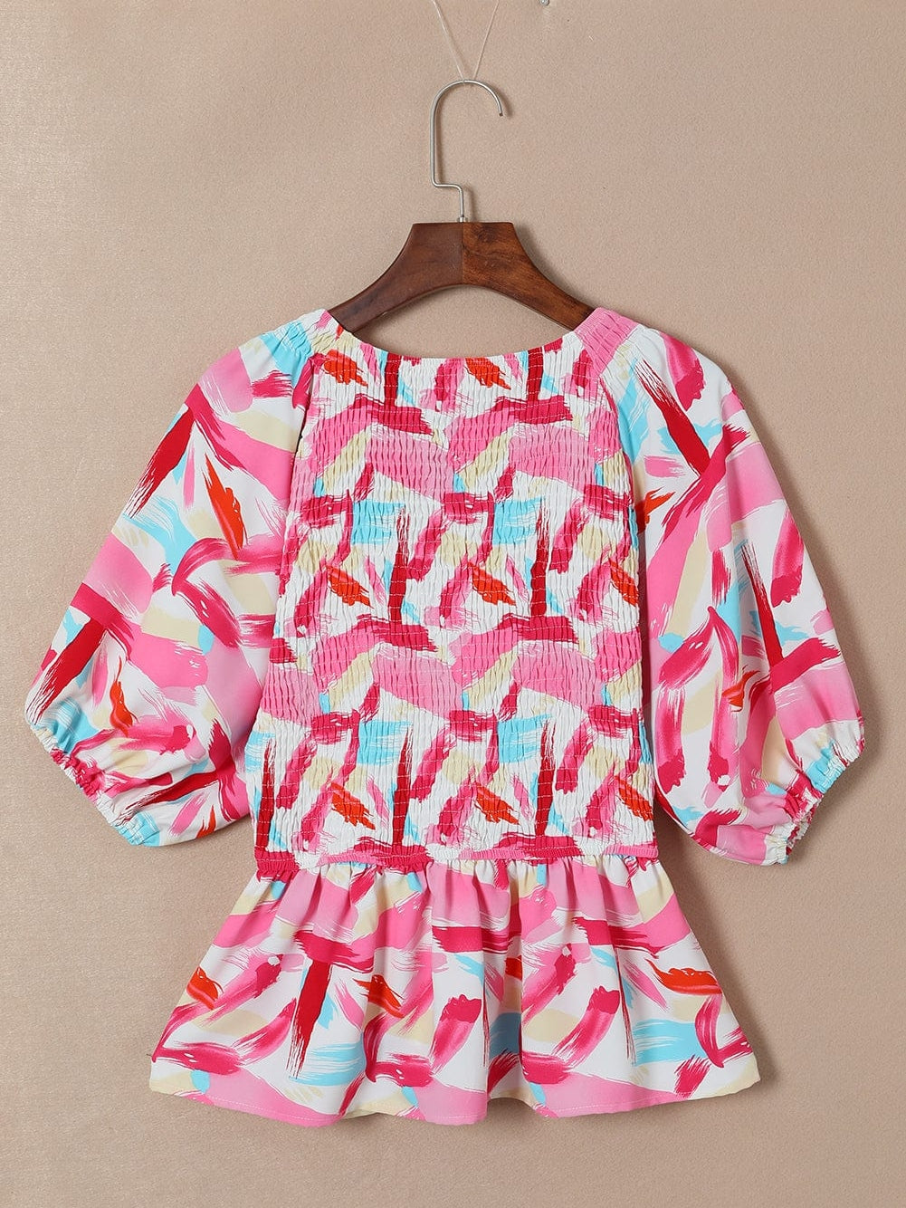 Summer Abstract Print Blouse