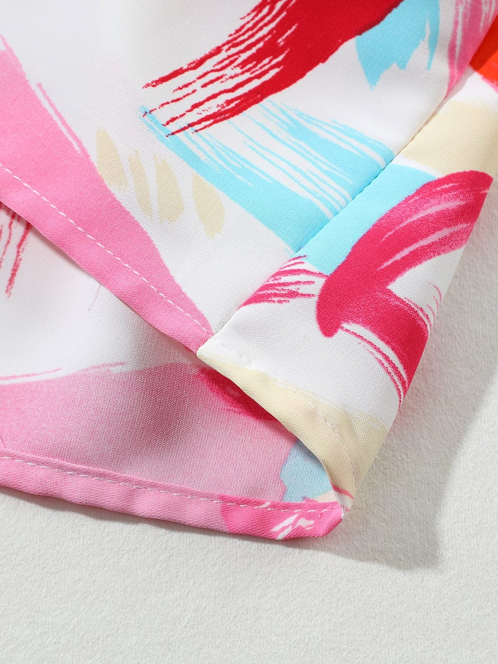 Summer Abstract Print Blouse