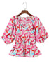 Summer Abstract Print Blouse
