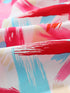 Pink and White Abstract Print Top