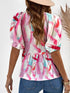 Summer Abstract Print Blouse