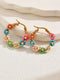 Pretty Pink Floral Hoop Earrings for Chic Outfits