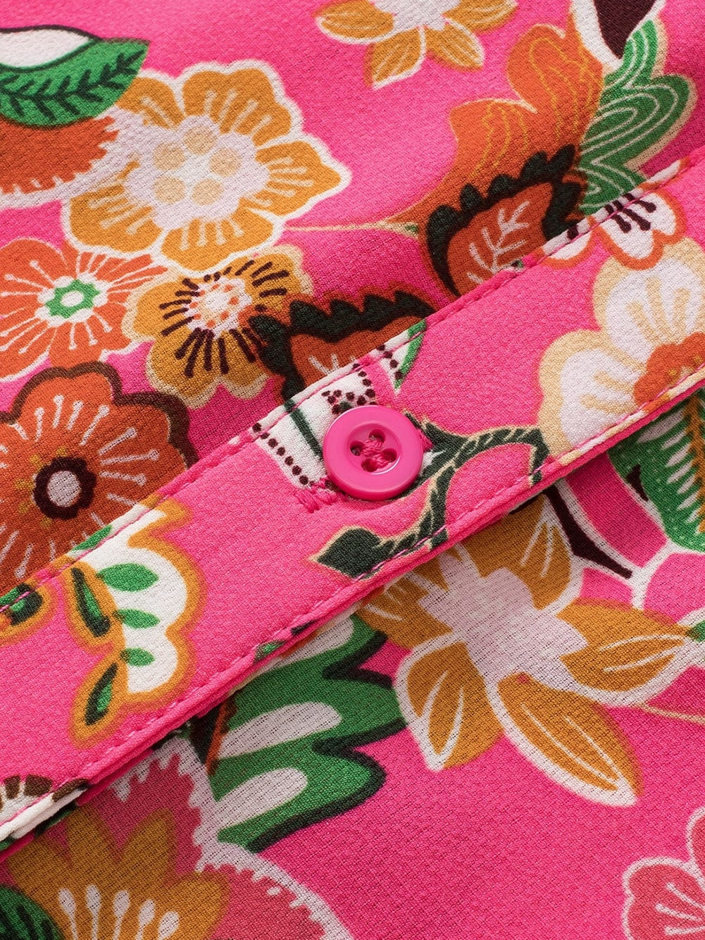 Pink Floral Button-Down Shirt