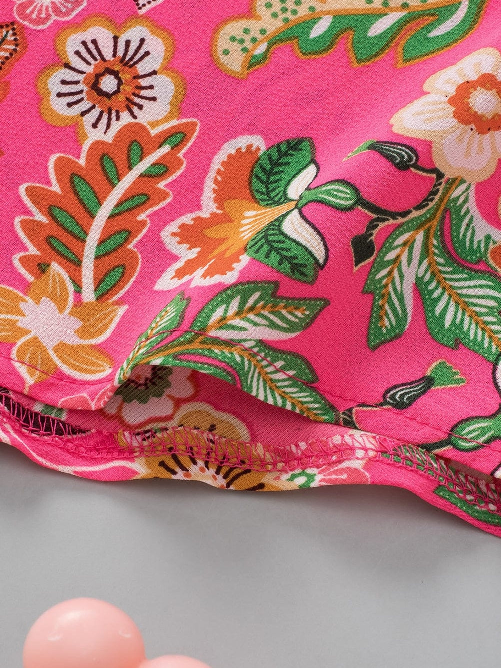 Pink Floral Button-Down Shirt