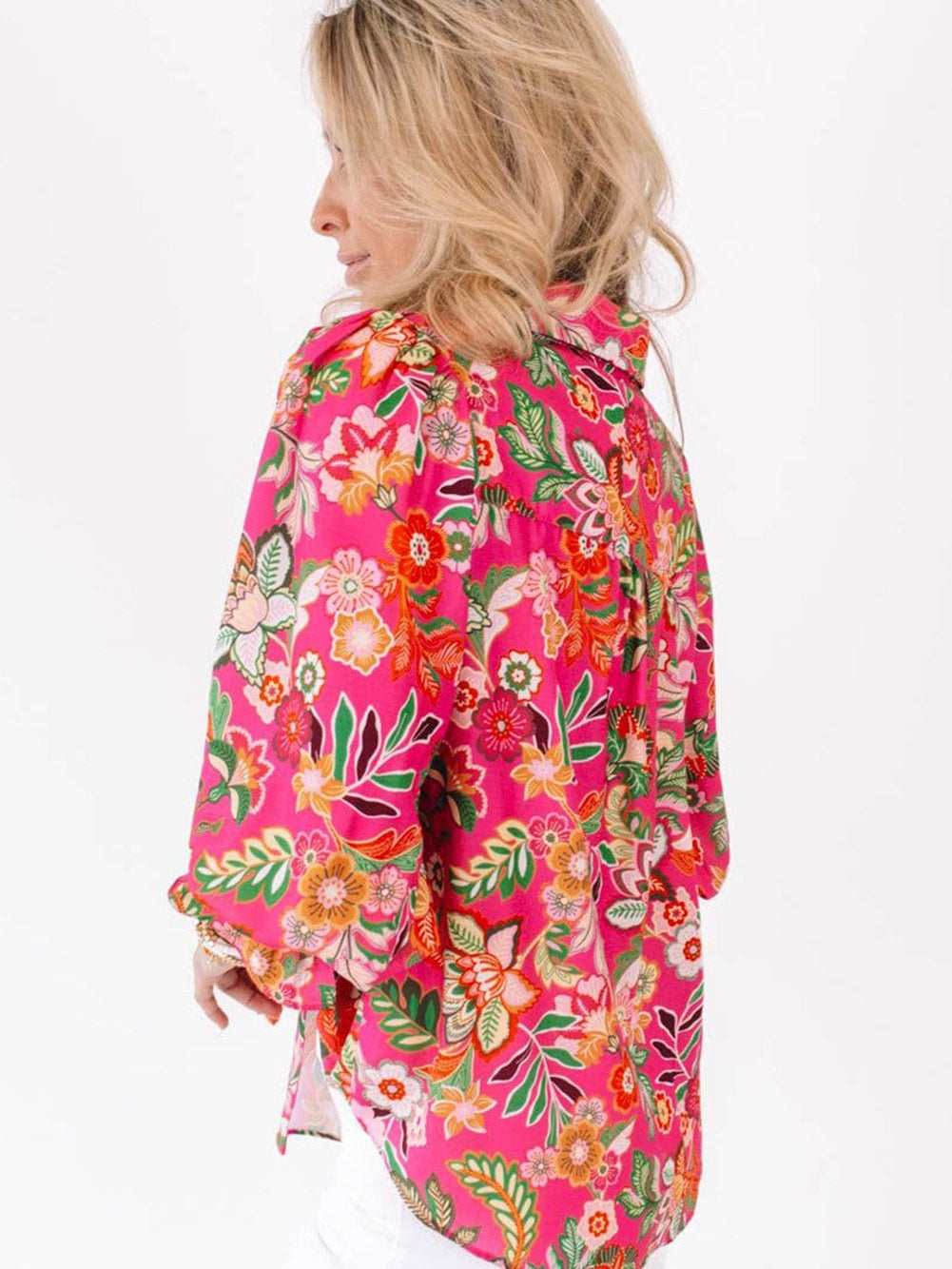 Floral Print Collared Shirt