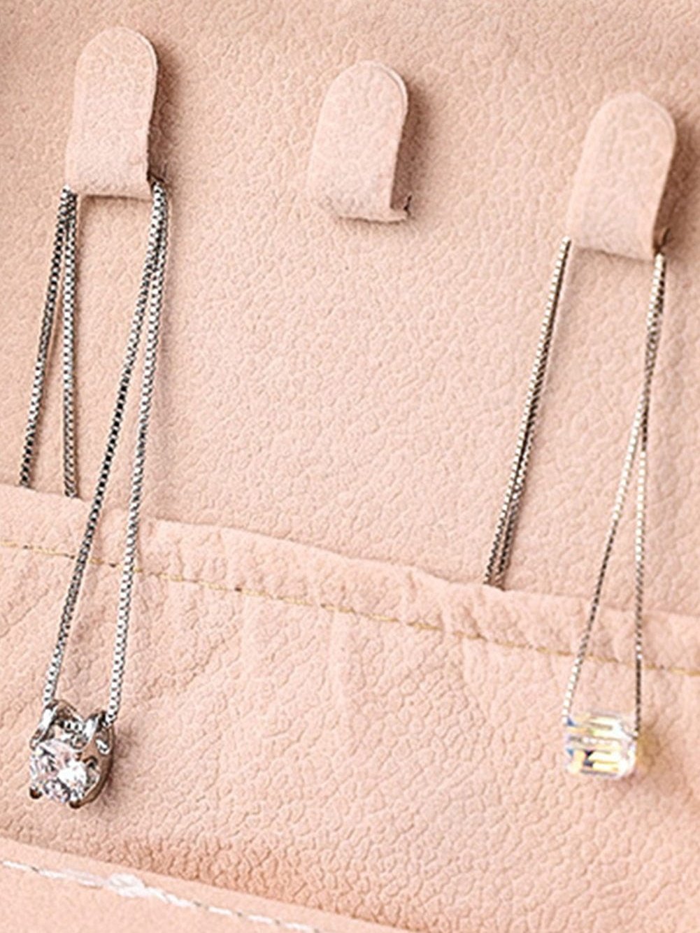 Chenille Pink Monogram Jewelry Storage Case