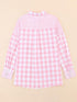Versatile Pink Plaid Shirt