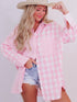 Versatile Pink Plaid Shirt