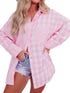 Versatile Pink Plaid Shirt
