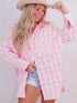 Versatile Pink Plaid Shirt