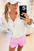 Pink Checkered Board Shorts