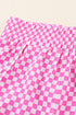 Pink Checkered Board Shorts