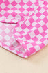 Casual Pink Checkered Shorts