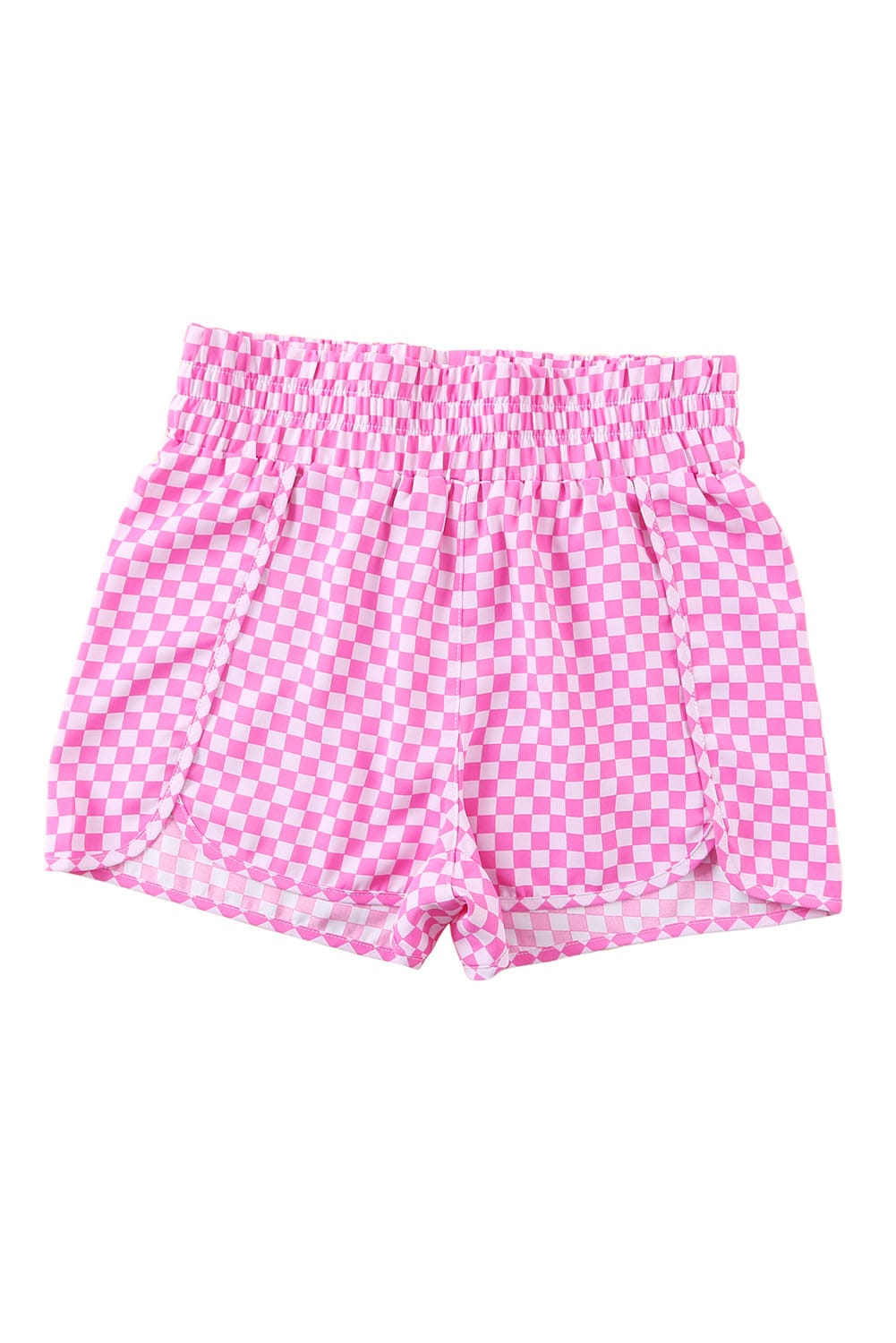 Pink Checkered Board Shorts