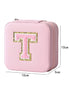 Glitter Pink Chenille Letter Mini Jewelry Organizer