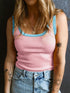 Contrasting Trim Tank Top