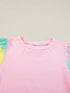 Rainbow Striped Sequin Top