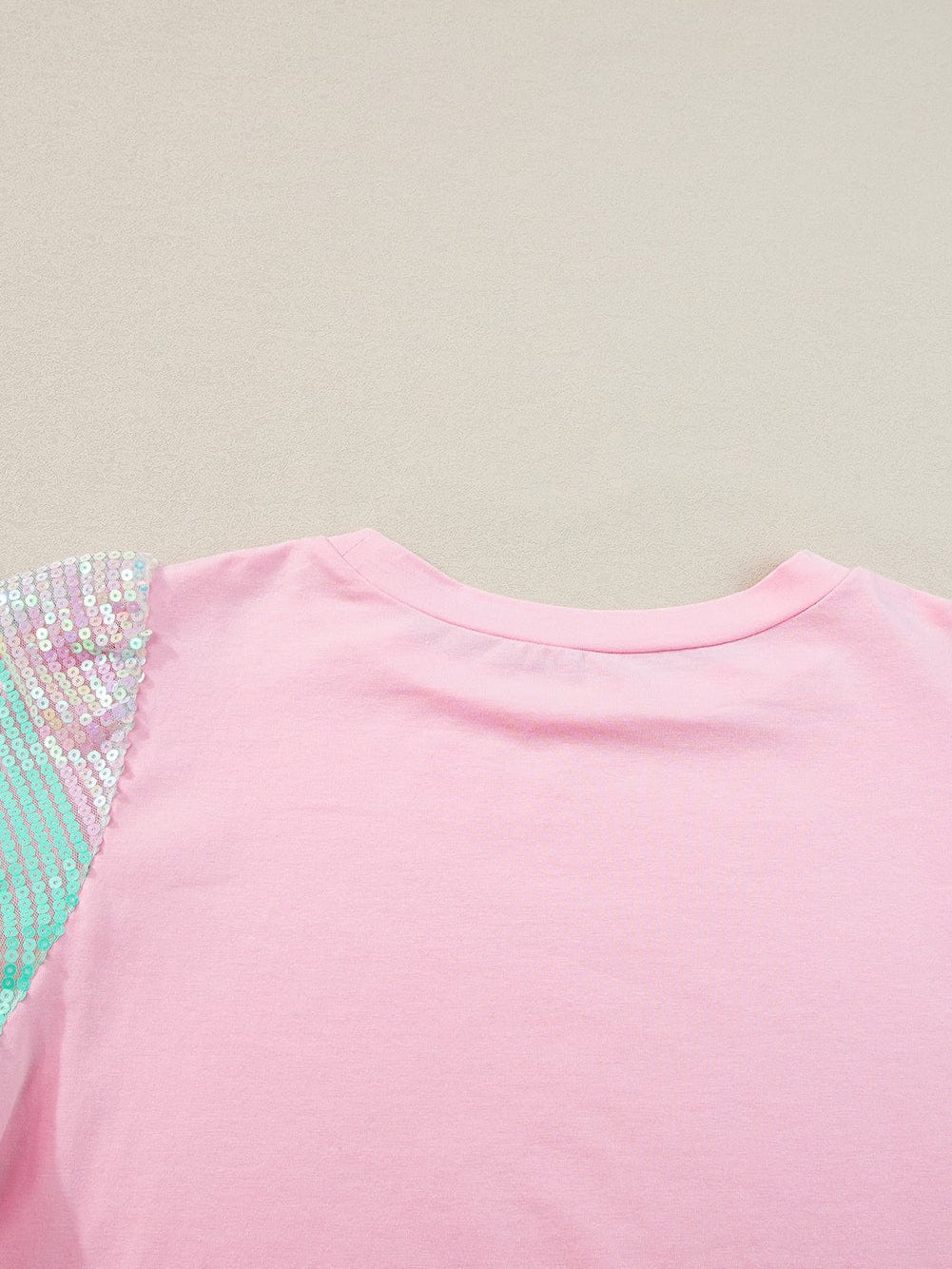 Rainbow Striped Sequin Top