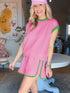 Pink Shorts and Top Set with Side Slits