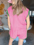 Pink Shorts and Top Set with Side Slits