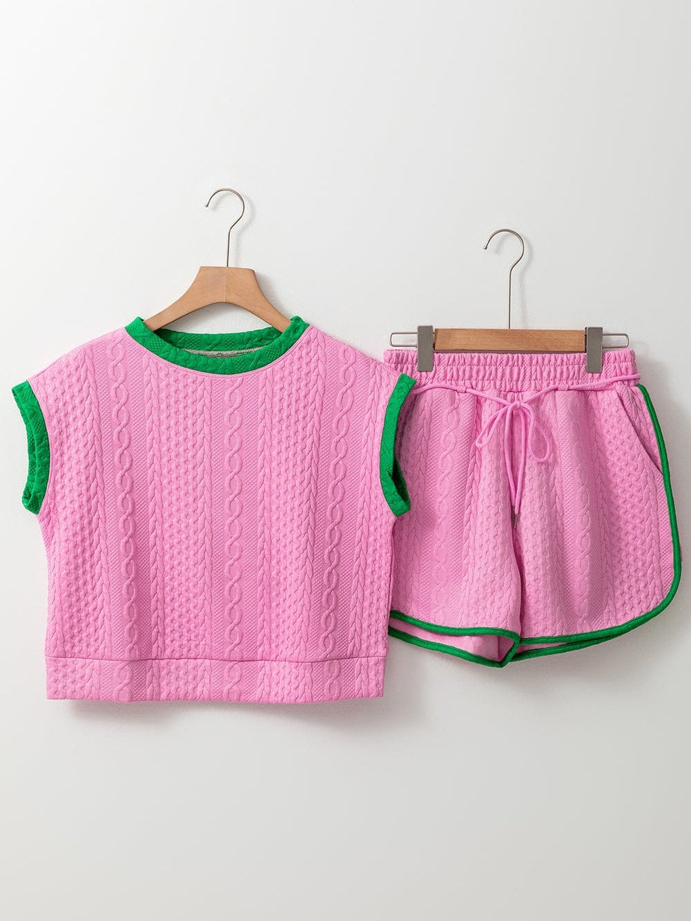 Pink Casual Shorts and Top