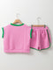 Pink Casual Shorts and Top
