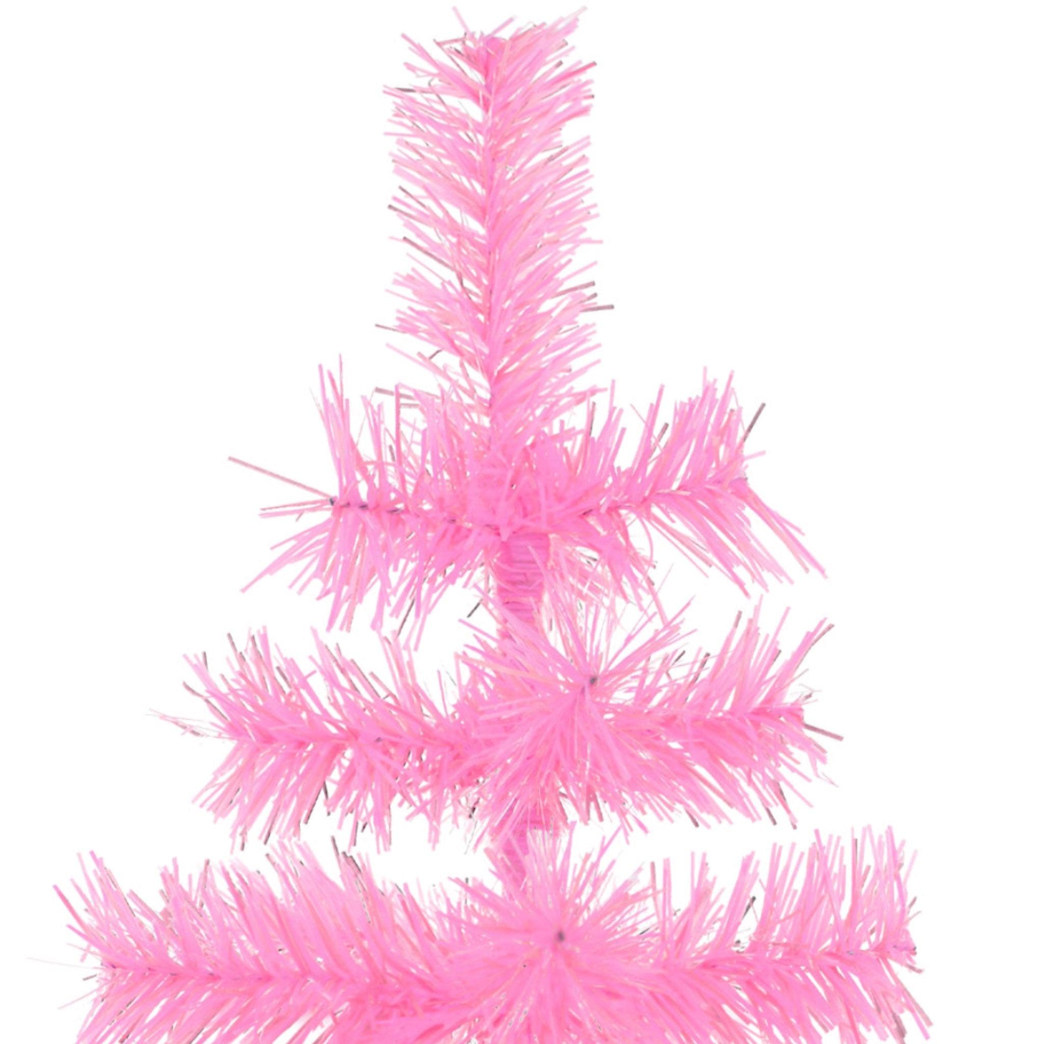 Pink Tinsel Christmas Tree