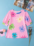 Delicate Floral Print T-Shirt