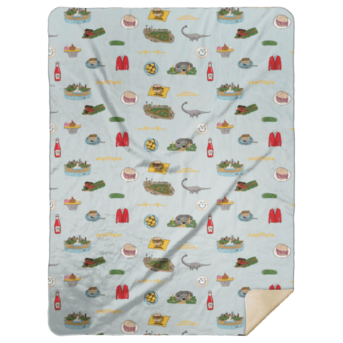 Manta de felpa Pittsburgh de 60 x 80 pulgadas