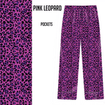 Pink Leopard Lounge Pants with Pockets