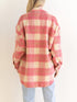 Oversized Fuzzy Plaid Jacket for Women