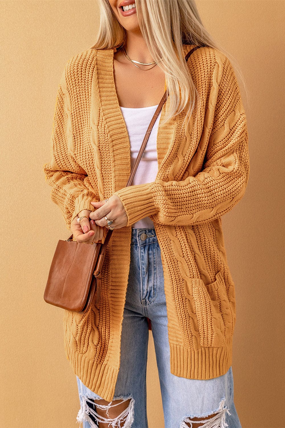 Chunky Cable Knit Cardigan