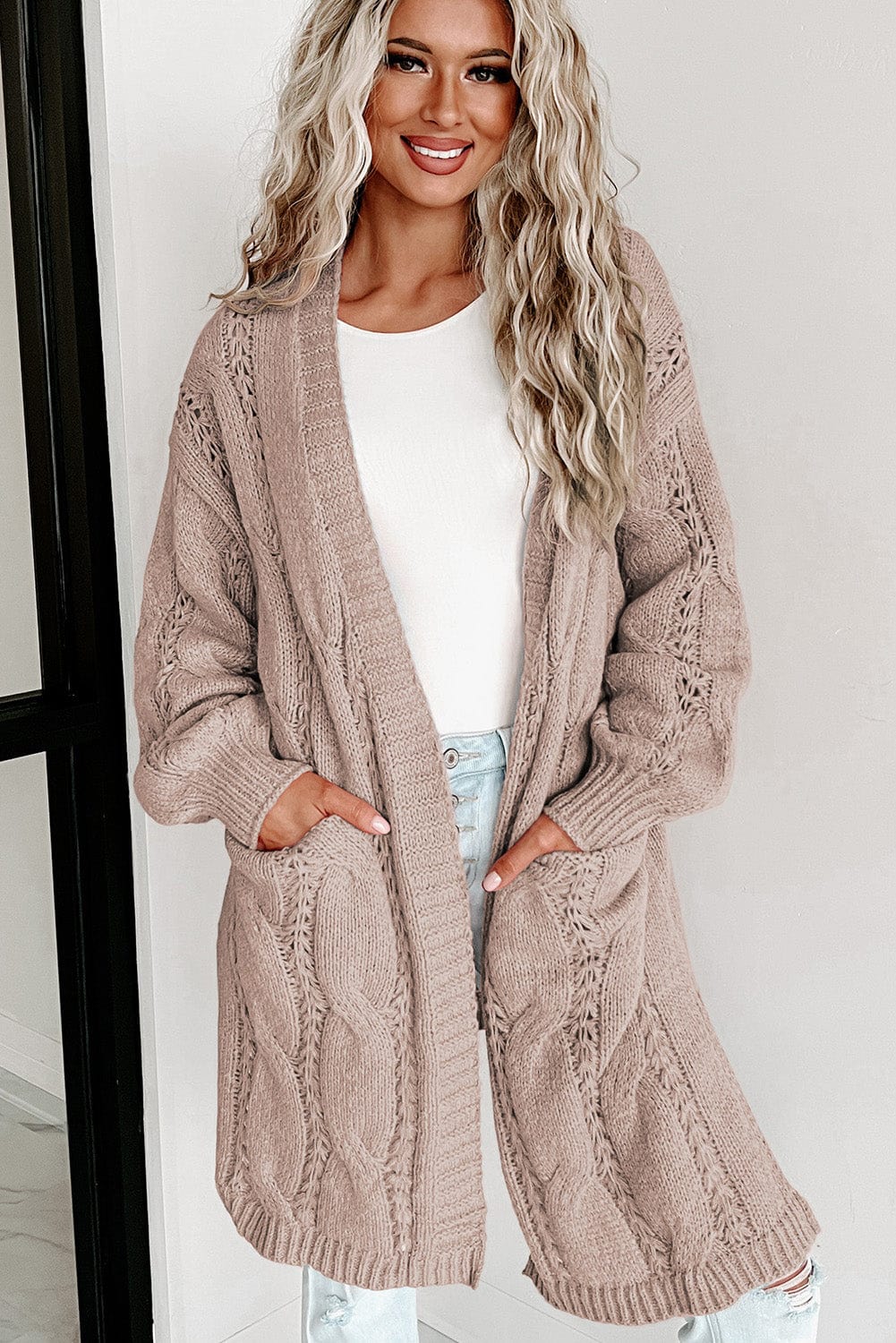 Chunky Cable Knit Cardigan
