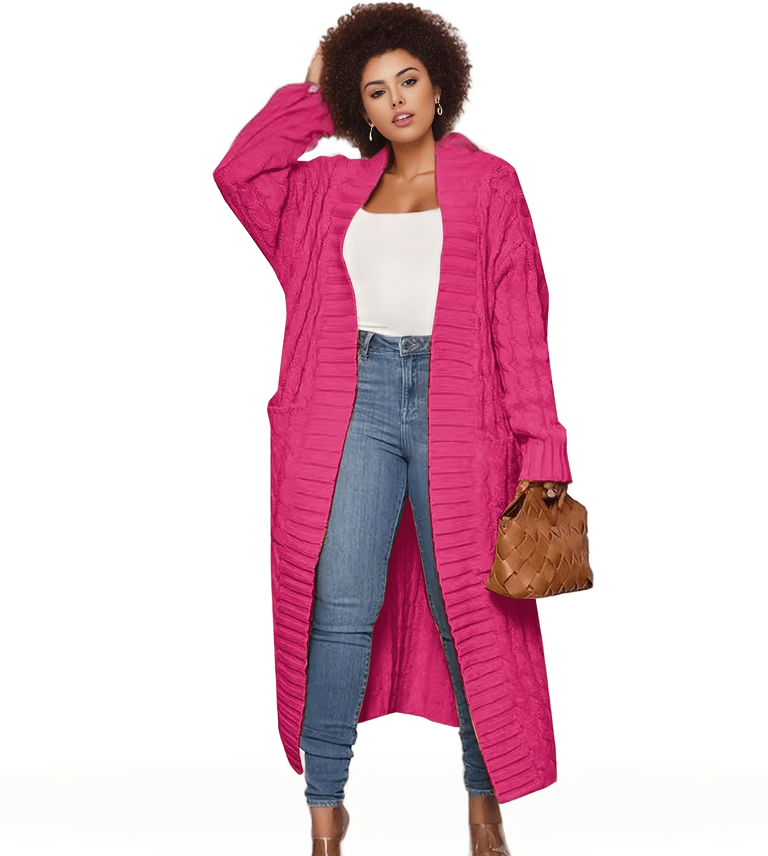 Oversized Knit Cardigan Plus Size
