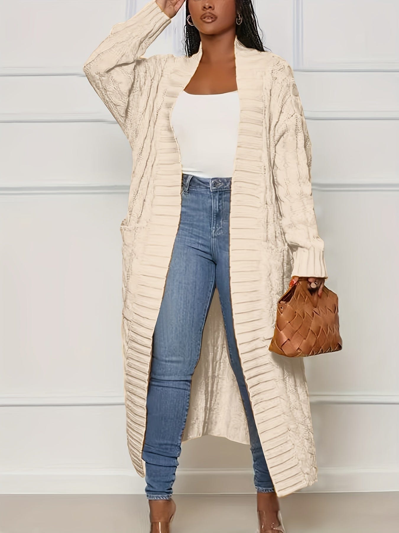 Oversized Knit Cardigan Plus Size