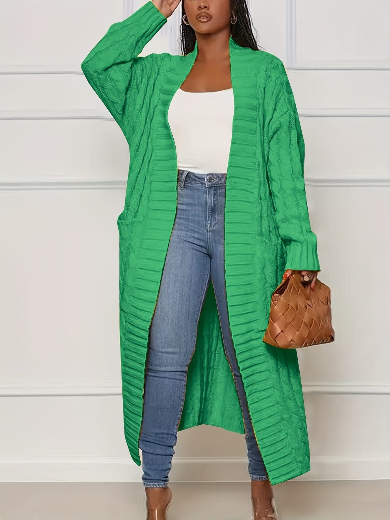 Oversized Knit Cardigan Plus Size