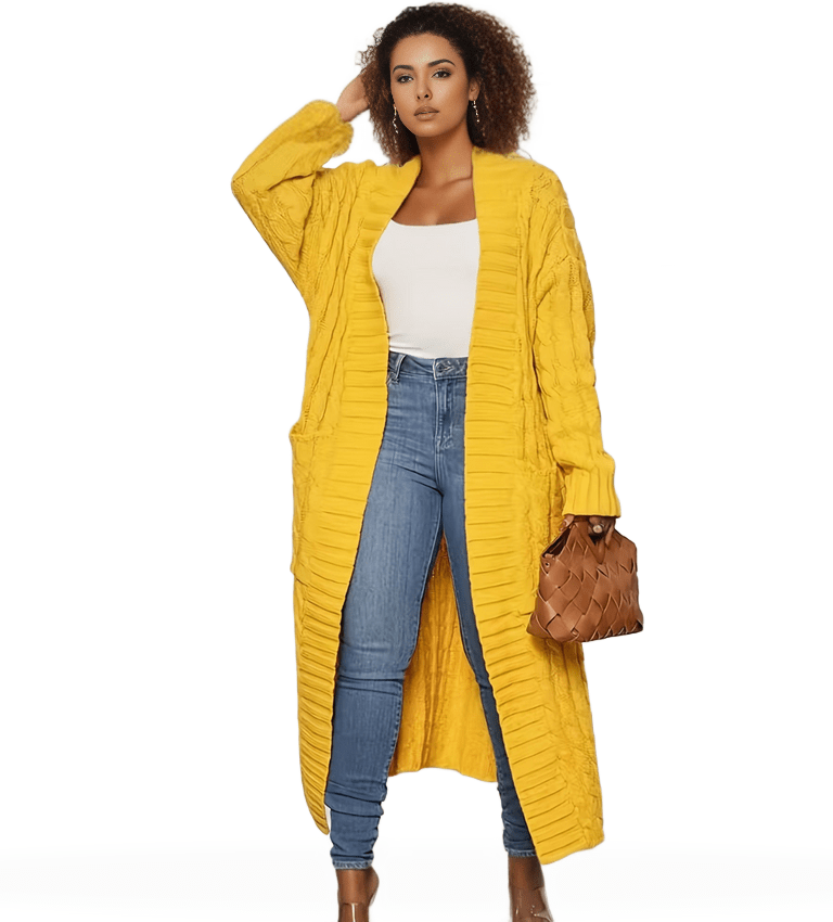 Oversized Knit Cardigan Plus Size