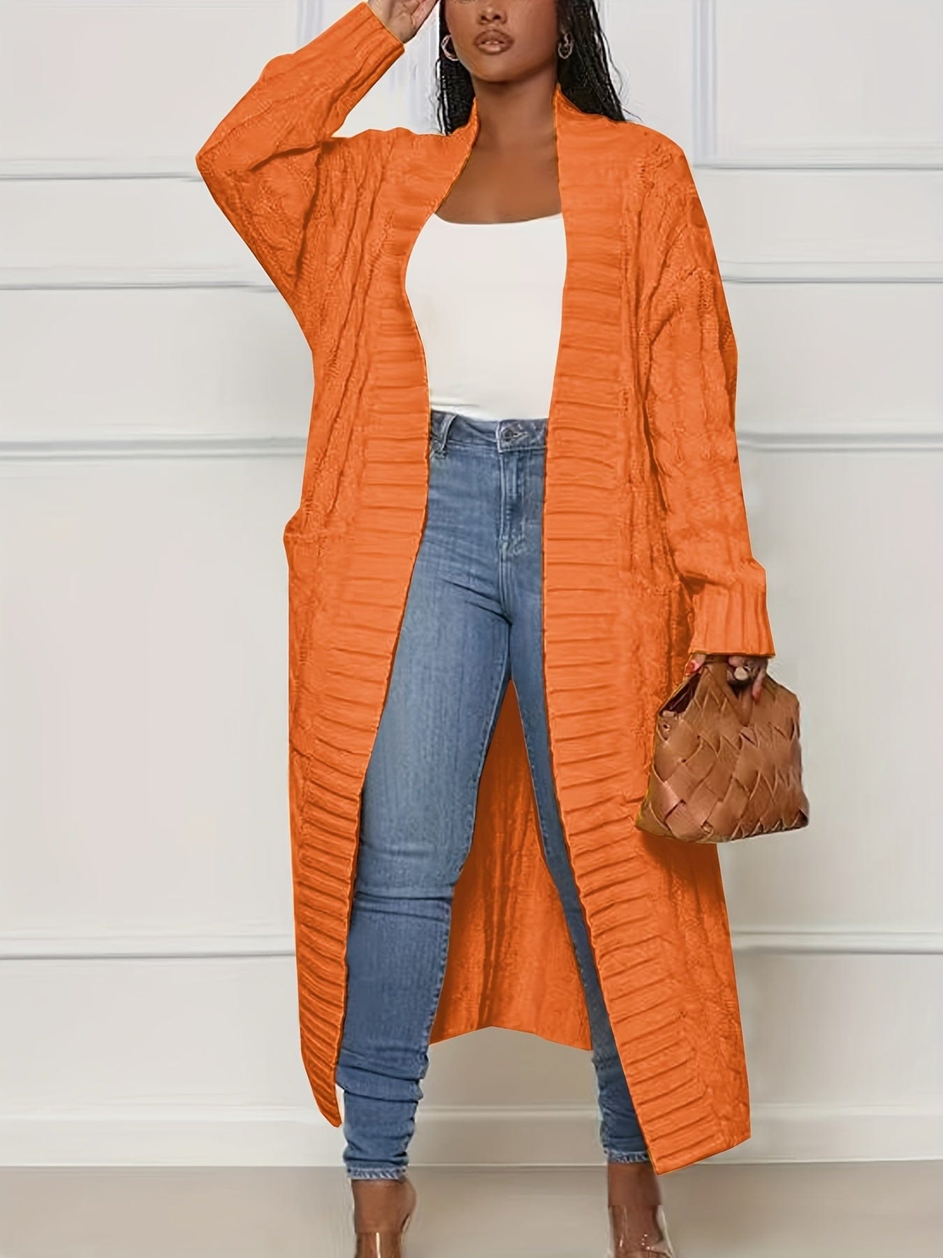 Oversized Knit Cardigan Plus Size