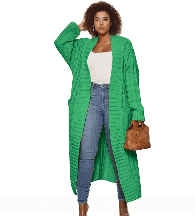 Oversized Knit Cardigan Plus Size