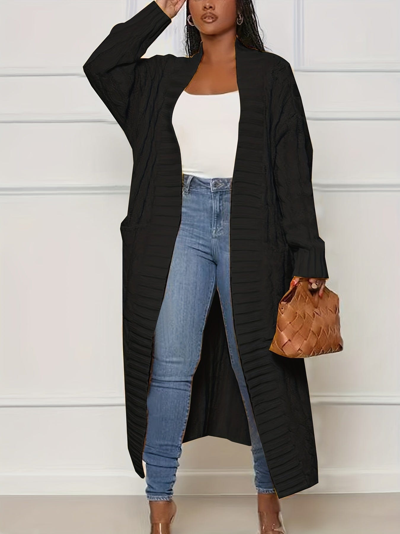 Oversized Knit Cardigan Plus Size