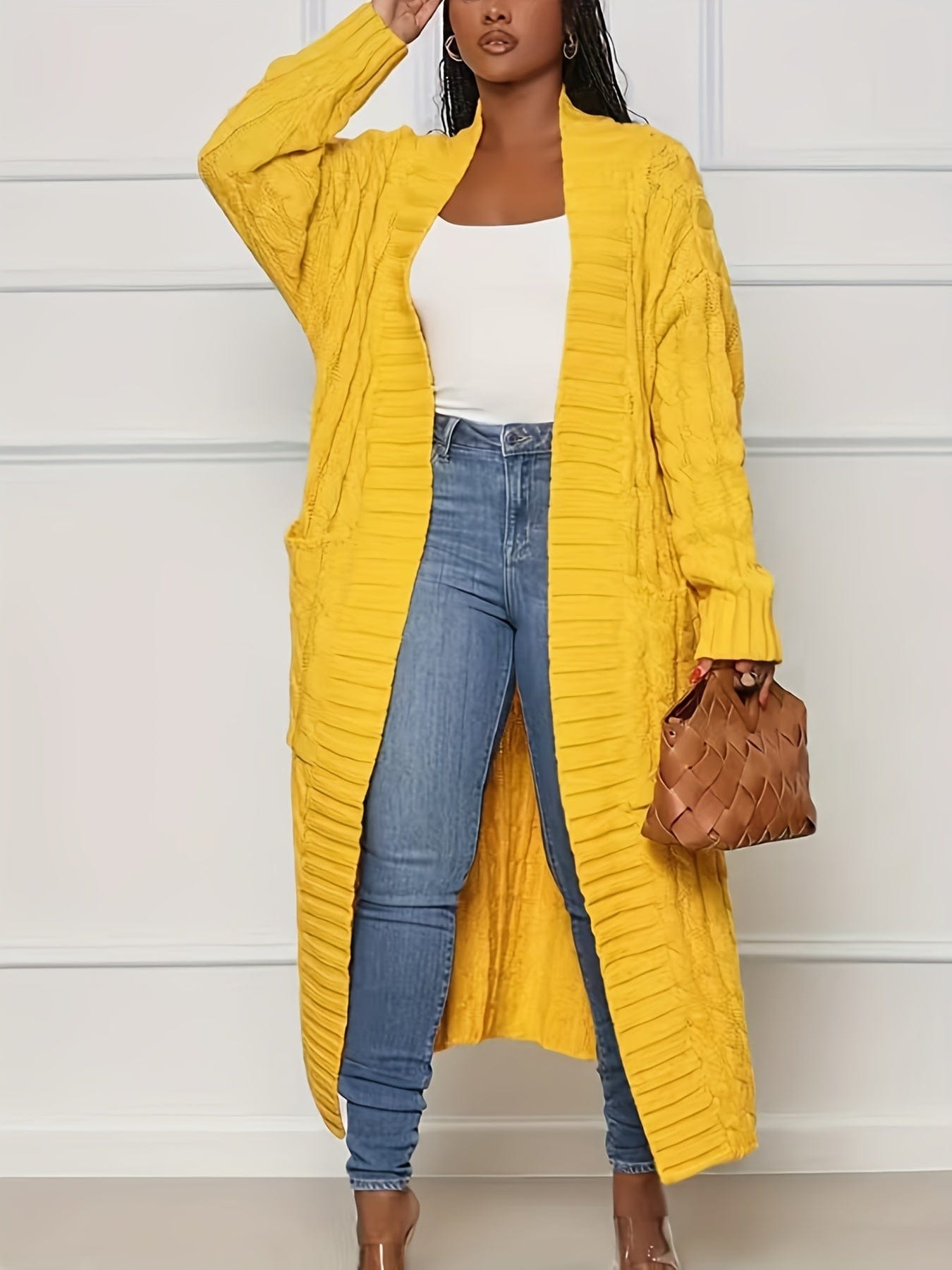 Oversized Knit Cardigan Plus Size