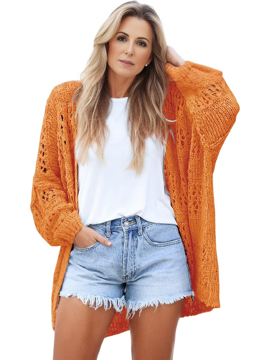 Knitted Open Front Cardigan