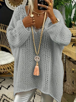 Women's Plus Size Checkered Knit Sweater