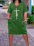 Plus Size V-Neck T-Shirt Dress