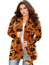 Relaxed Fit Plaid Shirt Jacket for Plus Size